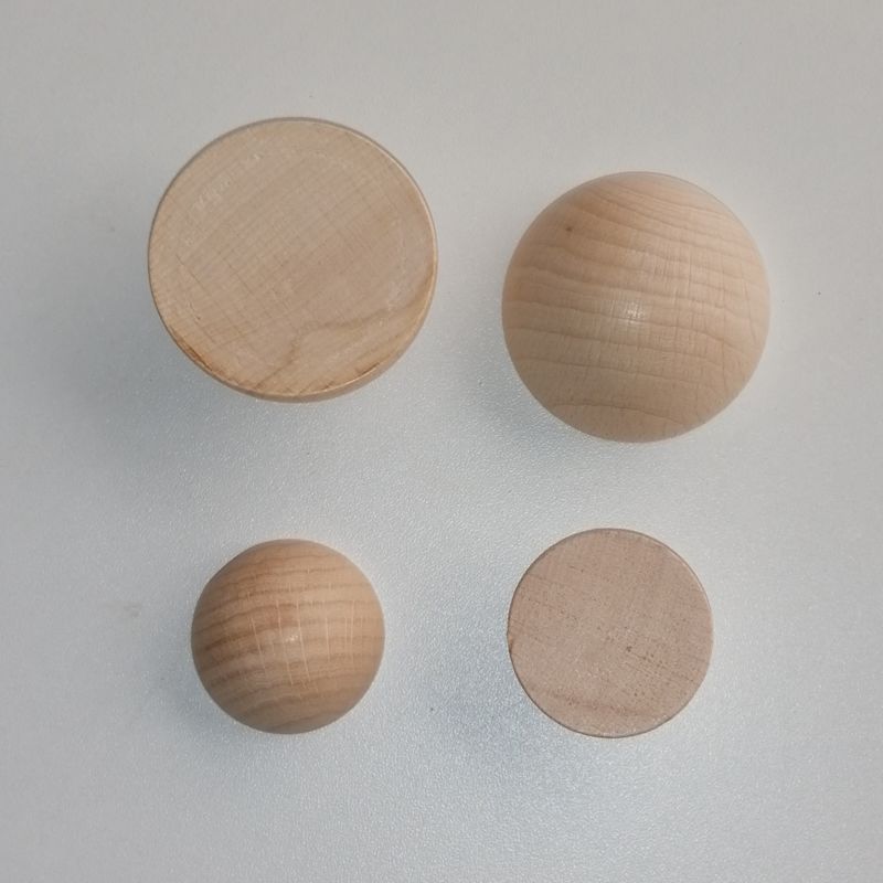 De la bille à la boule tout est dans le diamètre, demi-boule, demi-sphère -  L'objet bois